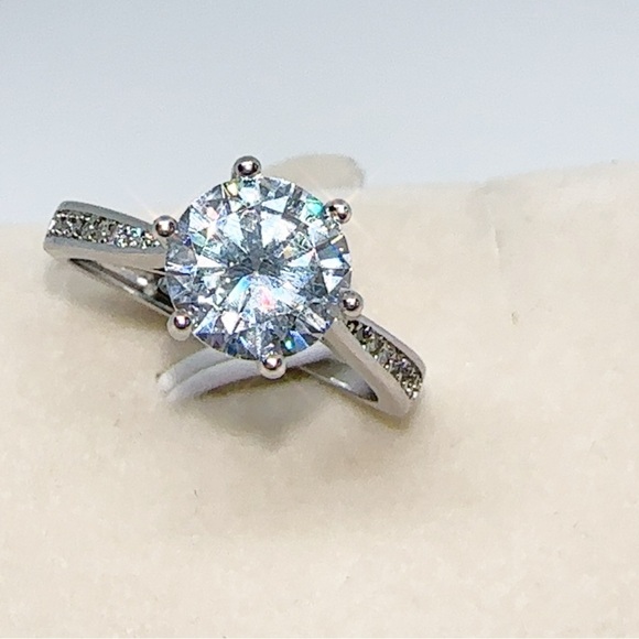 Fashion Jewelry Jewelry - Silver Wedding Ring Adjustable Diamond Simulant New